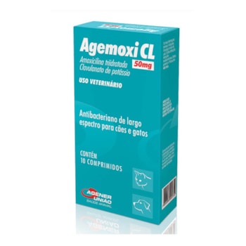 Agemoxi CL 50mg Antibiótico Agener União com 10 comprimidos Agemoxi CL 50mg Antibiótico Agener União com 10 comprimidos