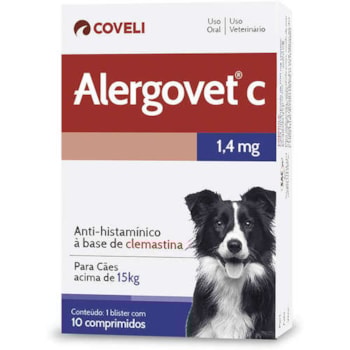 Alergovet C Antialérgico com 10 comprimidos