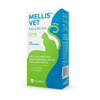 Anti-inflamatório Avert Mellis Vet 0,2mg para Gatos com 10 comprimidos
