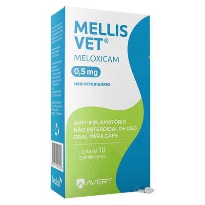 Anti-inflamatório Avert Mellis Vet 0,5mg com 10 comprimidos