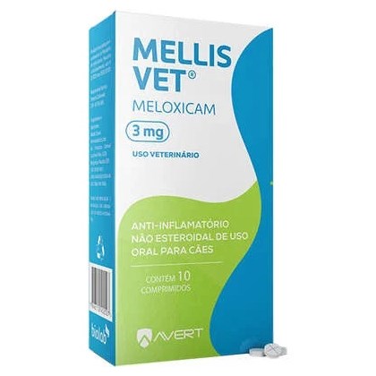 Anti-inflamatório Avert Mellis Vet 3mg com 10 comprimidos