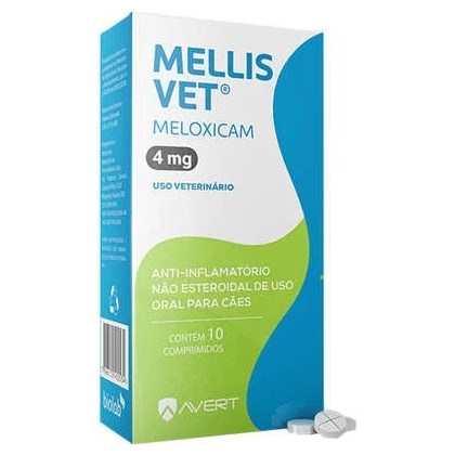 Anti-inflamatório Avert Mellis Vet 4mg com 10 comprimidos