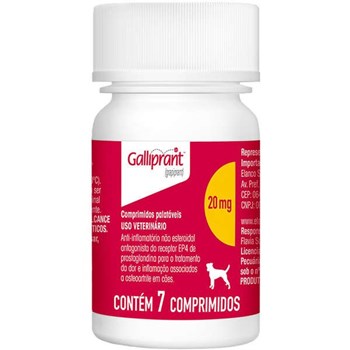 Anti-Inflamatório Elanco Galliprant 20mg para Cães com 07 comprimidos