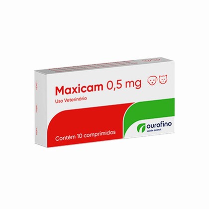 Anti-inflamatório Ourofino Maxicam 0,5mg com 10 comprimidos