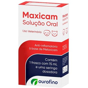 Anti-Inflamatório Ourofino Maxicam 15mL Solução Oral para Cães e Gatos