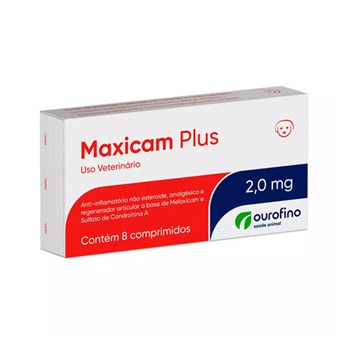 Anti-inflamatório Ourofino Maxicam Plus 2,0mg com 8 comprimidos
