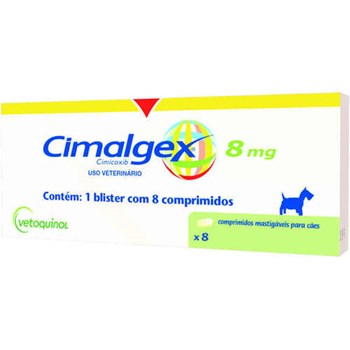 Anti-Inflamatório Vetoquinol Cimalgex Cimicoxib 80mg com 8 Comprimidos