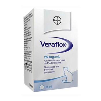 Antimicrobiano Bayer Veraflox 25 mg/ml para Gatos 15ml