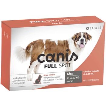 Antiparasitário Labyes Canis Full Spot para Cães de 41 Kg até 60 Kg Antiparasitário Labyes Canis Full Spot para Cães de 41 Kg até 60 Kg