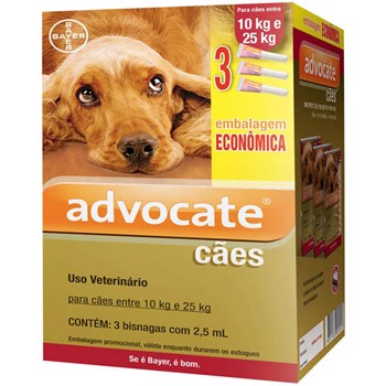 Antipulgas Bayer Advocate para Cães de 10 a 25kg - 2,5ml
