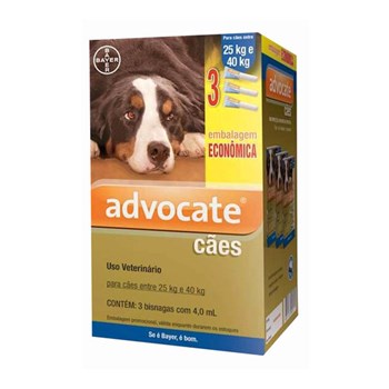 Antipulgas Bayer Advocate para Cães de 25 a 40kg  - 4 ml - 01 Bisnaga