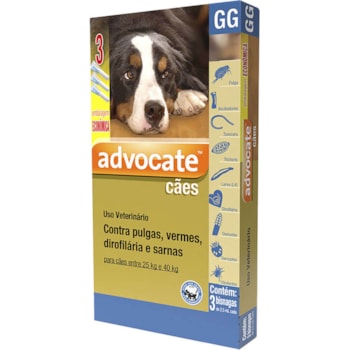 Antipulgas e vermicida Advocate para cães de 25 a 40kg  - 4 ml Antipulgas e vermicida Advocate para cães de 25 a 40kg  - 4 ml