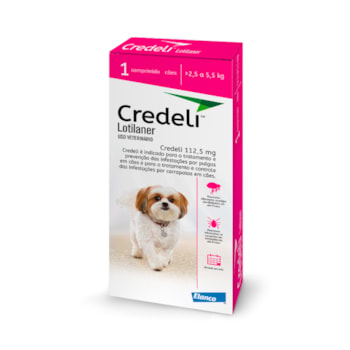 Antipulgas Elanco Credeli 112,5mg para Cães de 2,5 a 5,5kg