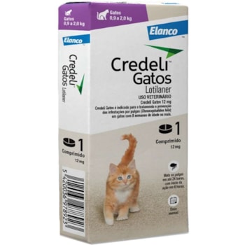 Antipulgas Elanco Credeli 12mg para Gatos de 0,9 a 2,0kg