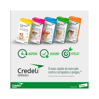 Antipulgas Elanco Credeli 225mg para Cães de 5,5 a 11kg