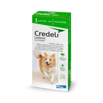 Antipulgas Elanco Credeli 450mg para Cães de 11 a 22kg