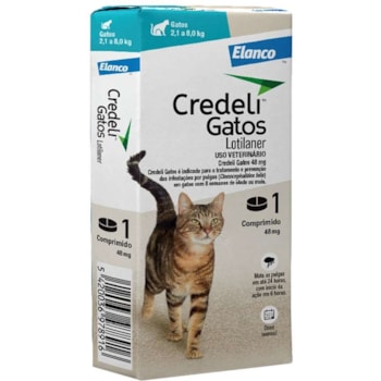 Antipulgas Elanco Credeli 48mg para Gatos de 2,1 a 8,0kg