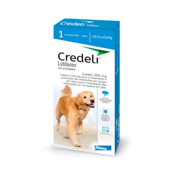 Antipulgas Elanco Credeli 900mg para Cães de 22 a 45kg