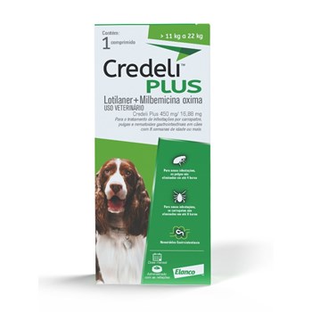 Antipulgas Elanco Credeli Plus para Cães de 11 a 22 kg C/1 Comprimido