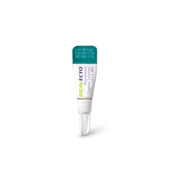 Antipulgas MSD Bravecto Transdermal para Gatos de 1,2 a 2,8kg - 112,5mg Antipulgas MSD Bravecto Transdermal para Gatos de 1,2 a 2,8kg - 112,5mg