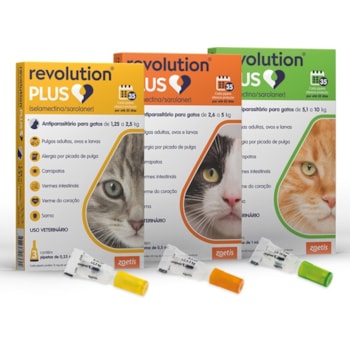 Antipulgas Zoetis Revolution Plus para Gatos de 2,6 a 5 kg Antipulgas Zoetis Revolution Plus para Gatos de 2,6 a 5 kg