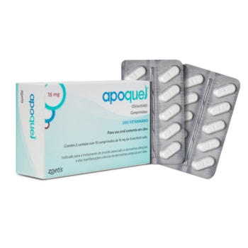 Apoquel 16 mg - Tratamento para coceira em cães - Zoetis