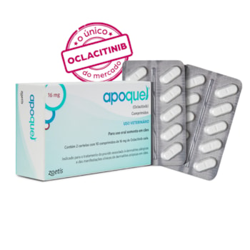 Apoquel 16 mg - Tratamento para coceira em cães - Zoetis