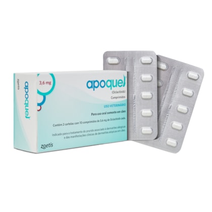 Apoquel 3,6 mg - Tratamento para coceira em cães -  Zoetis