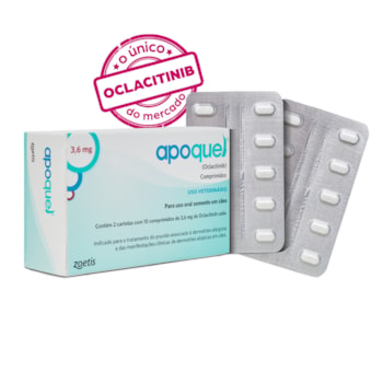 Apoquel 3,6 mg - Tratamento para coceira em cães -  Zoetis