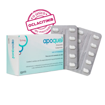 Apoquel 5,4 mg - Tratamento para coceira em cães - Zoetis