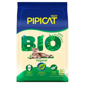 Areia Pipicat Bio Vegetal para Gatos 1,8kg