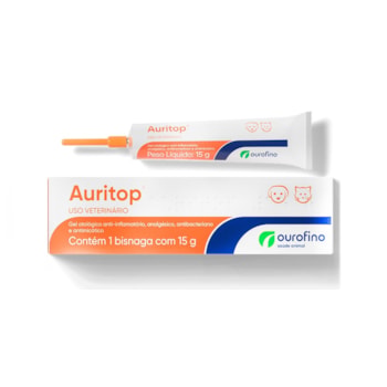 Auritop Ourofino Gel Otológico para Cães e Gatos Auritop Ourofino Gel Otológico para Cães e Gatos