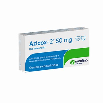Azicox 50mg Antibiótico e Anti-inflamatório com 6 comprimidos