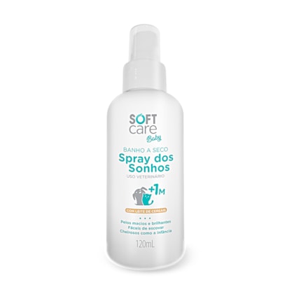 Banho a Seco Soft Care Baby Spray dos Sonhos para Cães e Gatos Filhotes 120ml