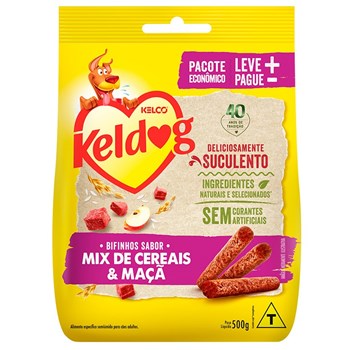 Bifinho Kelco Keldog Carne Mix Cereais e Maça 500g