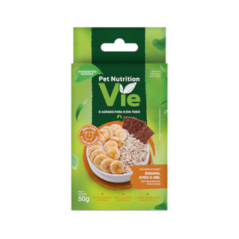 Bifinho Pet Nutrition Vie para Cães Sabor Banana, Mel e Aveia 50g