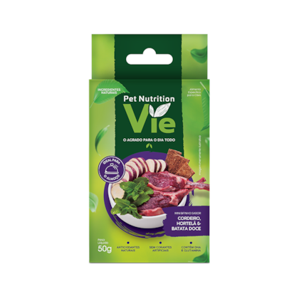 Bifinho Pet Nutrition Vie para Cães Sabor Cordeiro, Hortelã e Batata Doce 50g