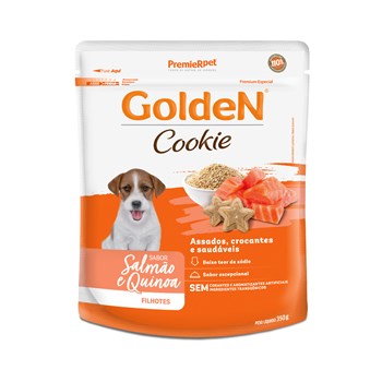 Biscoito Golden Cookie para Cães Filhotes Sabor Salmão e Quinoa 350 g