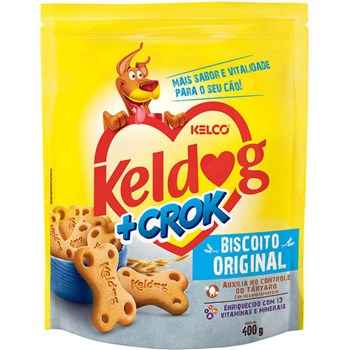 Biscoito Keldog +Crok Original Para Cães Adultos 400g
