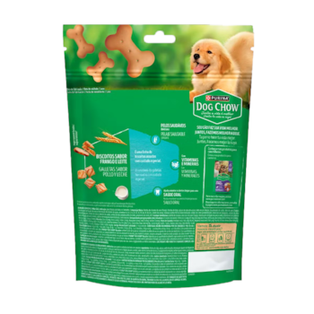 Biscoitos Dog Chow Extra Life Integral sabor Frango e Leite para Filhotes 300g