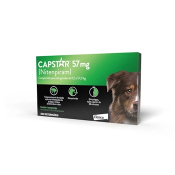 Capstar Antipulgas 57mg para Cães de 11 a 57kg