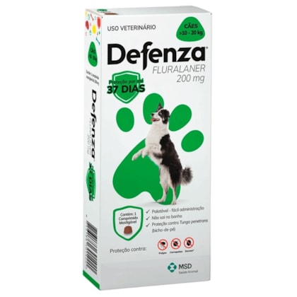 Defenza Antipulgas e Carrapatos para Cães de 10 a 20kg - 200mg C/1 comprimido