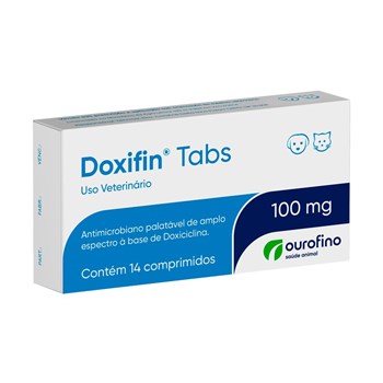 Doxifin Tabs 100mg Antibiótico cartela com 14 comprimidos
