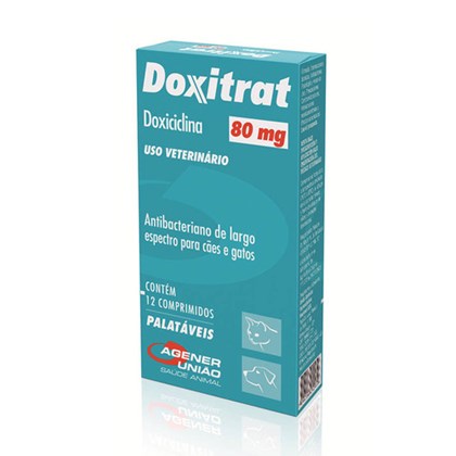 Doxitrat 80mg Antibacteriano Agener União com 24 comprimidos