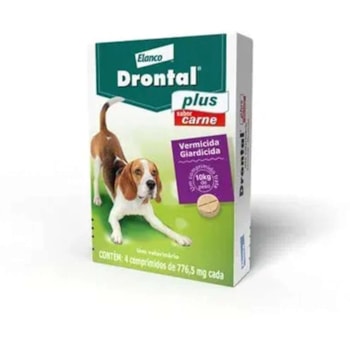 Drontal Plus Vermífugo Cães até 10Kg sabor Carne