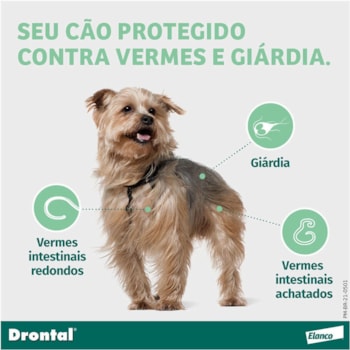 Drontal Plus Vermífugo Cães até 10Kg sabor Carne