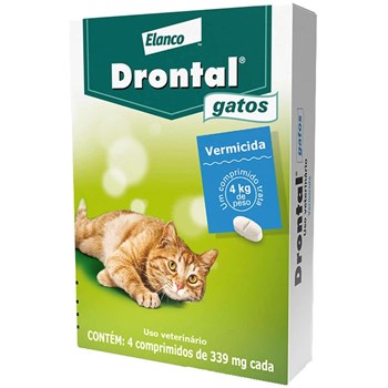 Drontal Vermífugo Gatos com 04 comprimidos