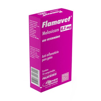 Flamavet 0,2mg Anti-inflamatório para Gatos com 10 comprimidos