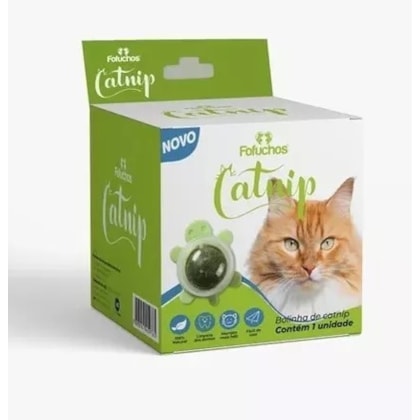 Fofuchos Catnip Gato Bolinha Giratória Com Adesivo Para Gatos