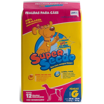 Fralda Super Secão Cães Fêmeas com 12 Unidades